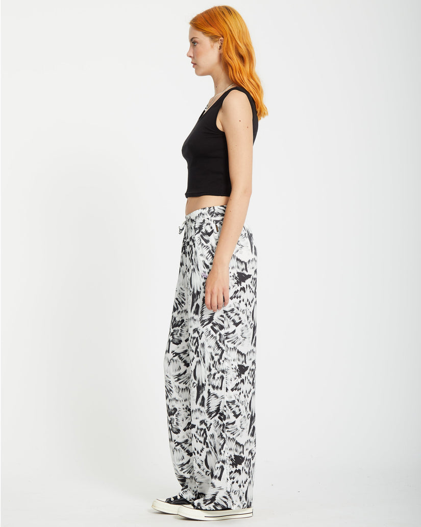 Alix Elasticated Waist Hose - BLACK WHITE