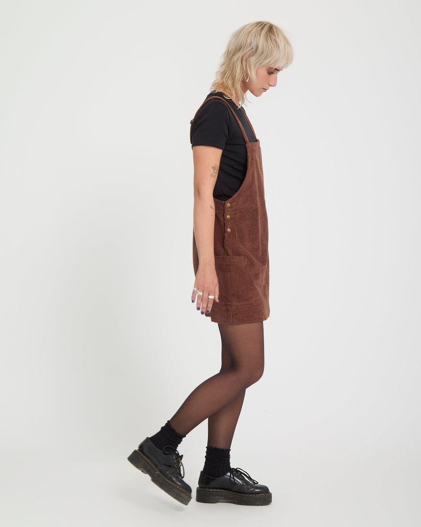 Power Corduroy Dress - Tobacco Brown