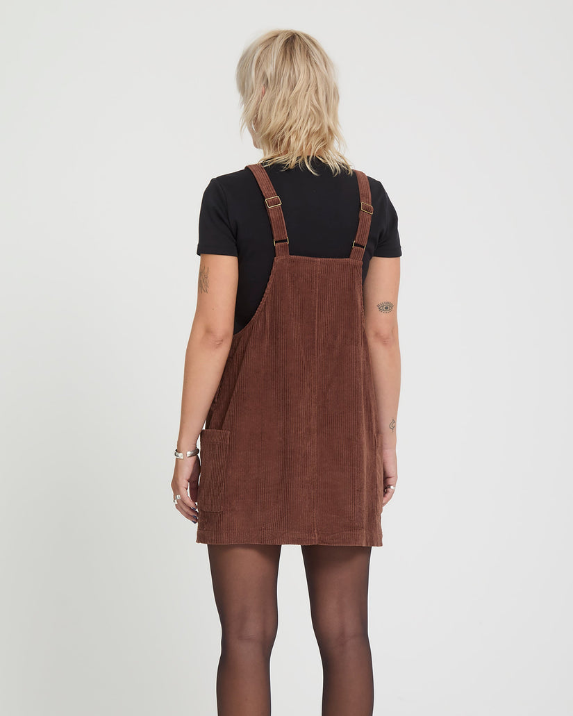 Power Corduroy Dress - Tobacco Brown