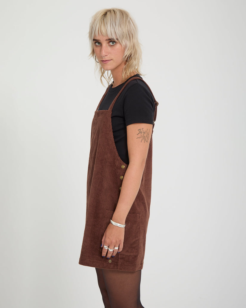 Power Corduroy Dress - Tobacco Brown