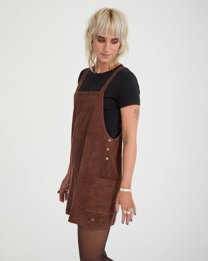 Power Corduroy Dress - Tobacco Brown