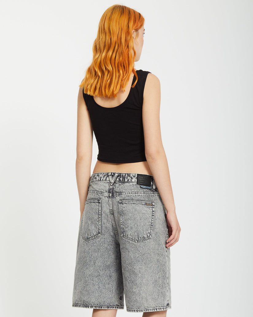 Beeggy Denim Shorts - GREY VINTAGE