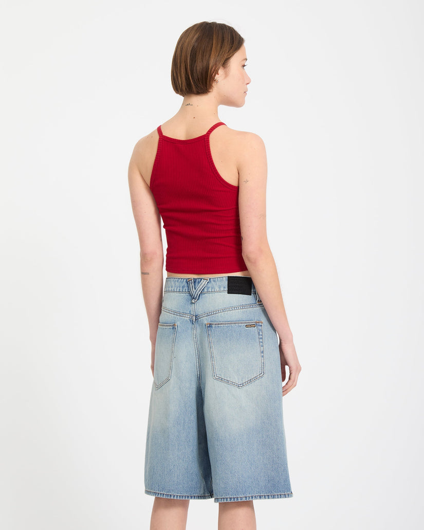 Beeggy Denim Short - Dusty Blue Wash