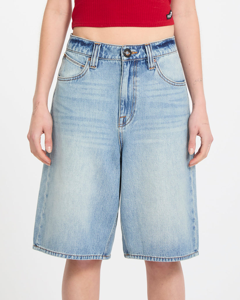 Beeggy Denim Short - Dusty Blue Wash