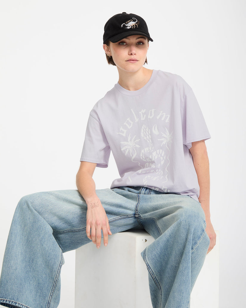 Burnout Boyfriend T-Shirt - Dusty Lavender
