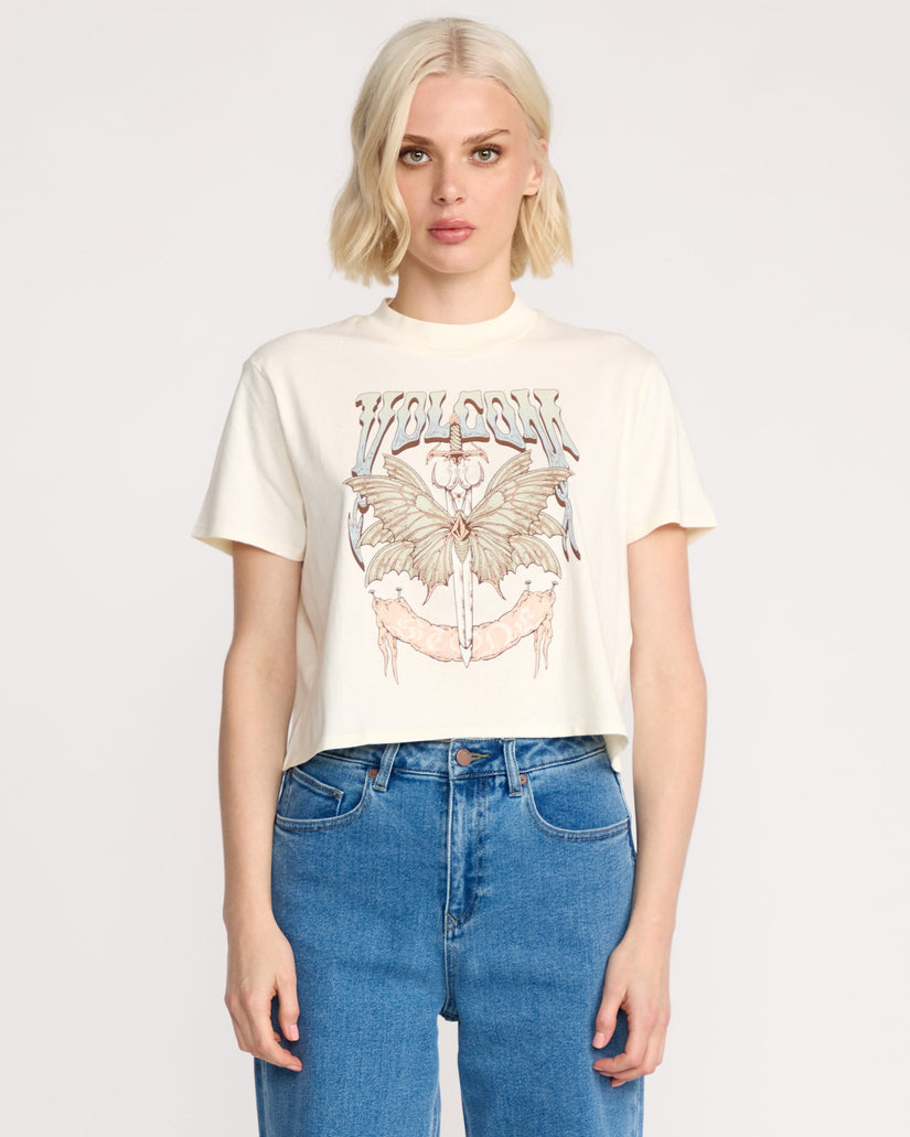 Dial Crop T-Shirt - Bone