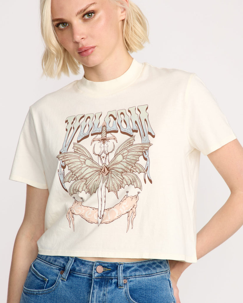 Dial Crop T-Shirt - Bone