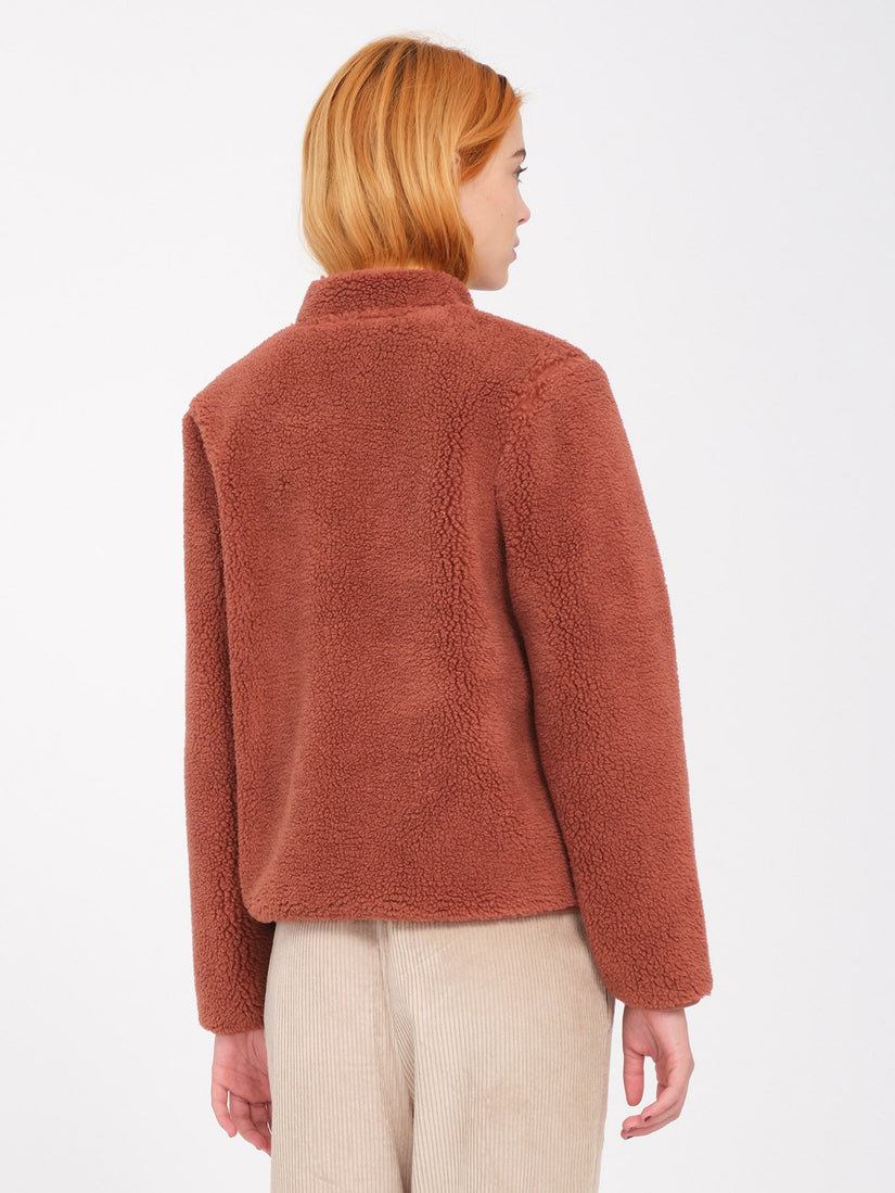 Wuzer Fuzzar Sherpa Sweatshirt - Chestnut Brown