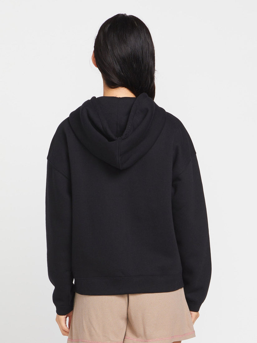 Stone Heart Up Zip Hoodie - Black