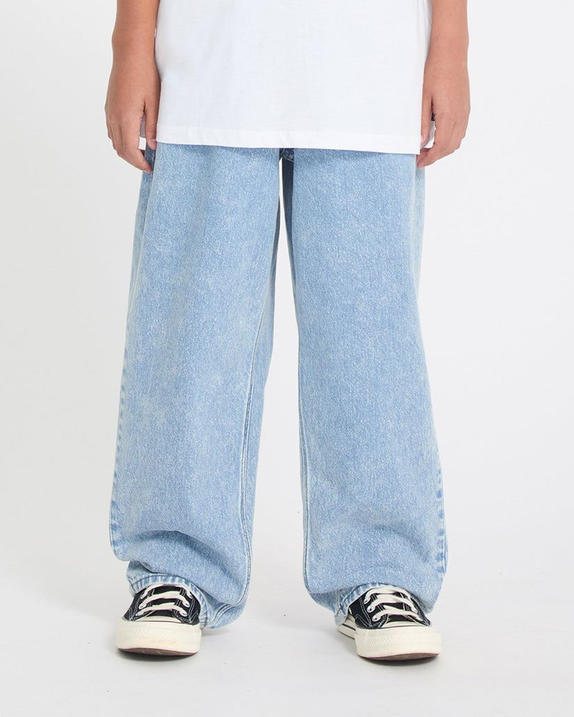Freazy Loose Elasticated Waist Jeans - Pale Aqua - (KIDS)