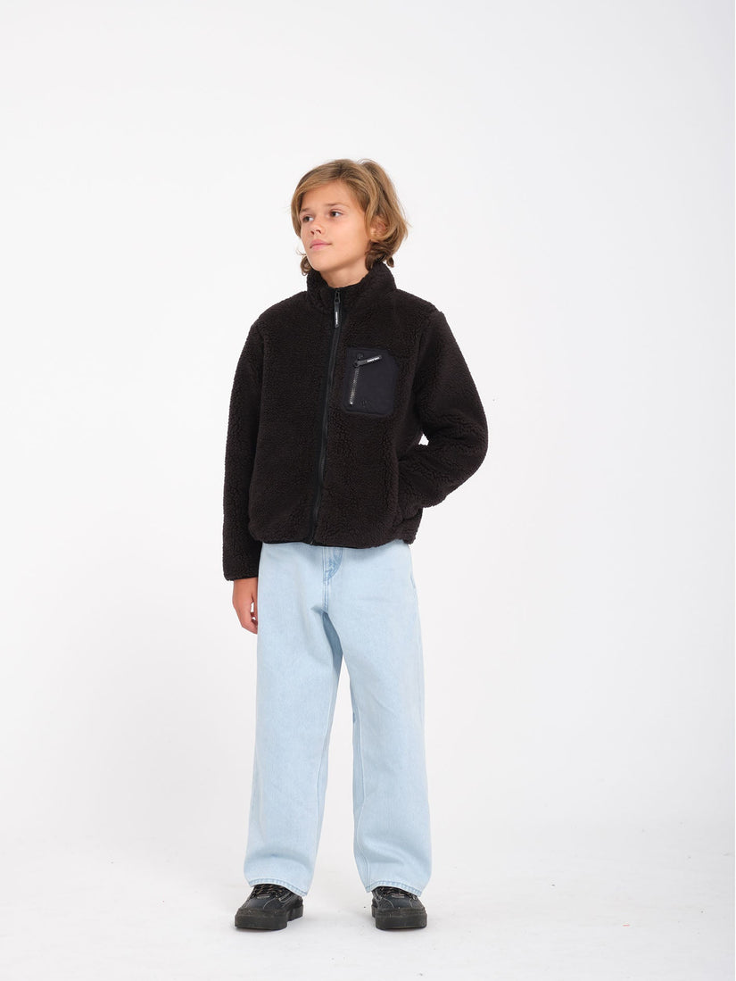 Muzzer Fuzzar Zip Sweatshirt- Black  - (KINDER)