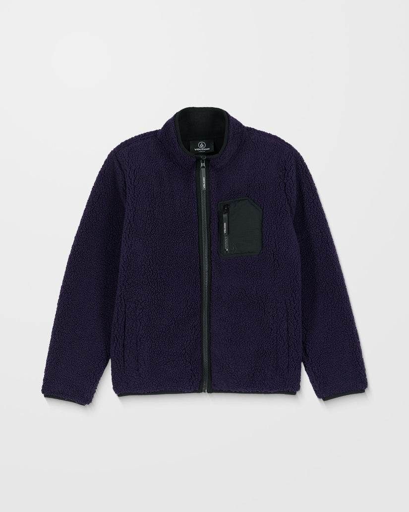 Muzzer Fuzzar Zip Sweatshirt - Dark Purple - (KINDER)