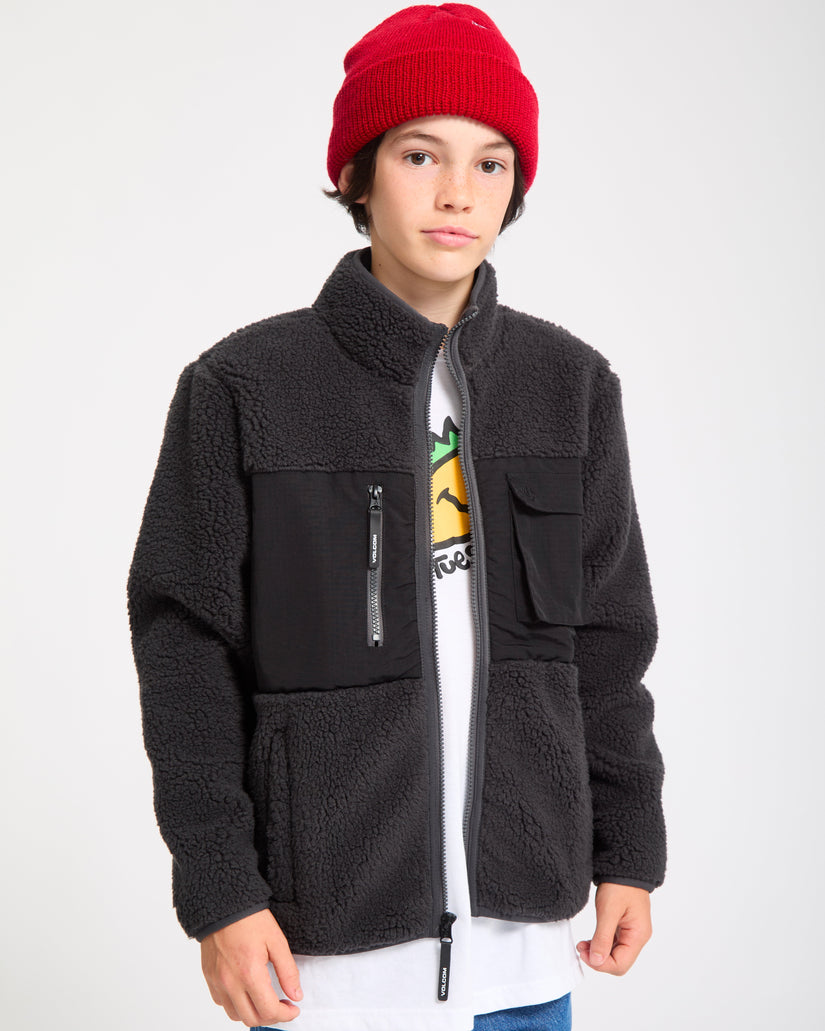 Storm Stone Full Zip Sherpa - Asphalt Black - (KIDS)
