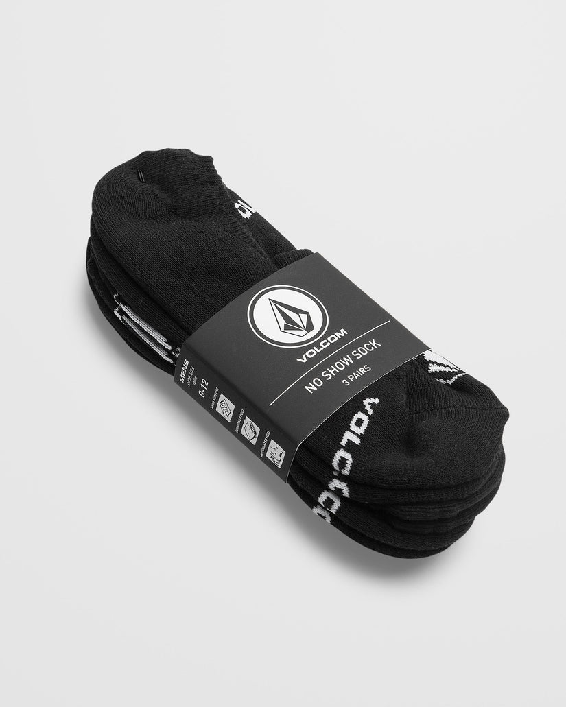 Stones No Show Socken (3er Packung) - BLACK