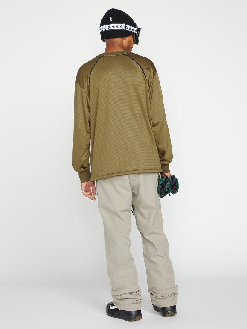 WAFFLE BACKED CREW FLEECE (G4652300_DTK) [B]