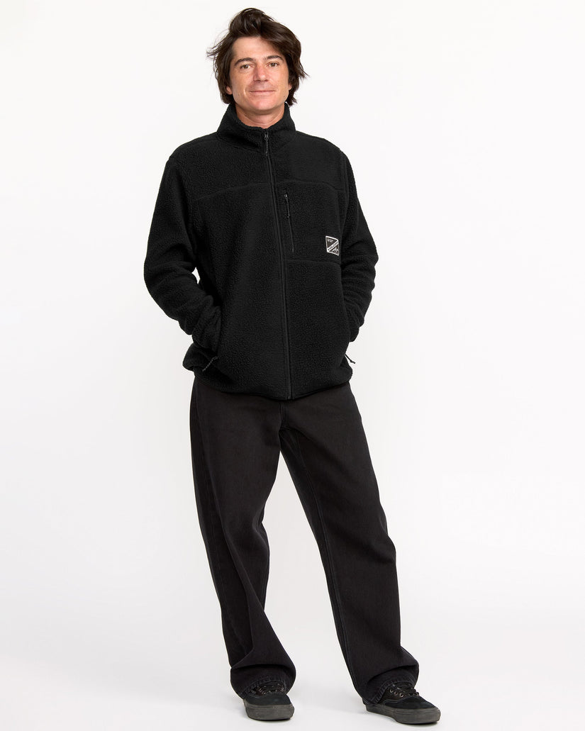 Nelson Sherpa Full Zip Jacke - Black