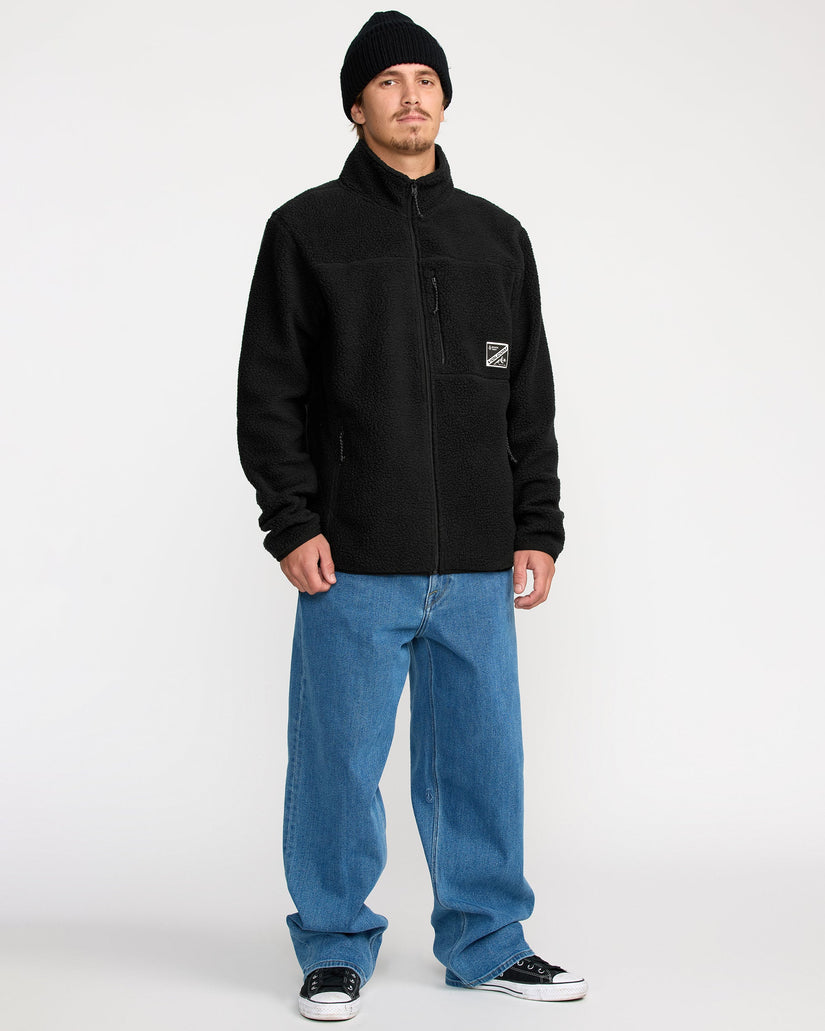 Nelson Sherpa Full Zip Jacke - Black