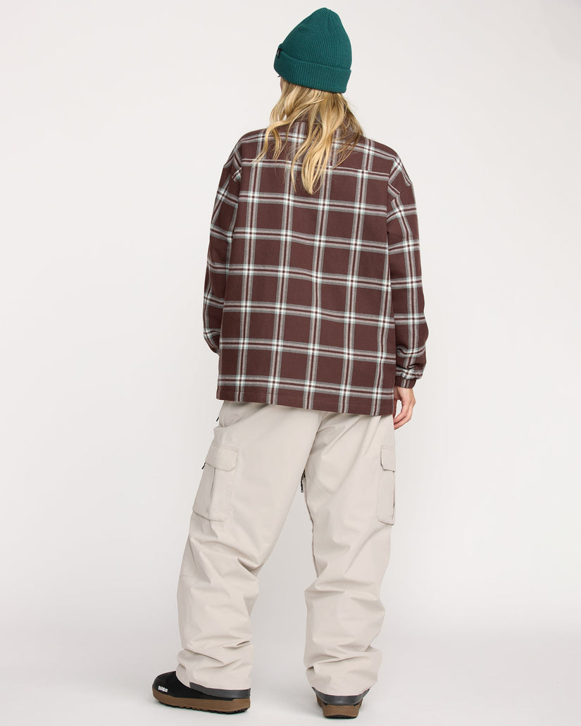 Insulated Riding Flannel Jacke - Oxblood