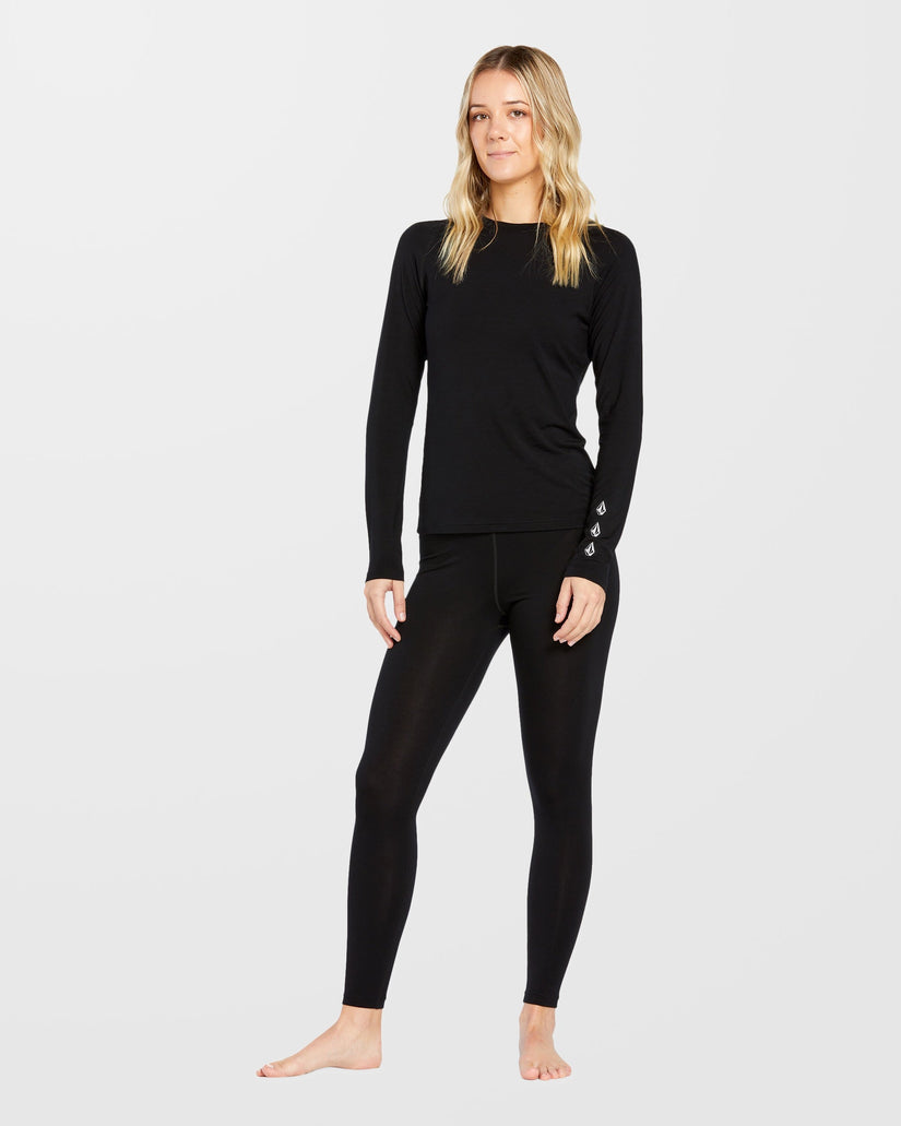 W Merino Blend Basisschicht-Shirt - Black