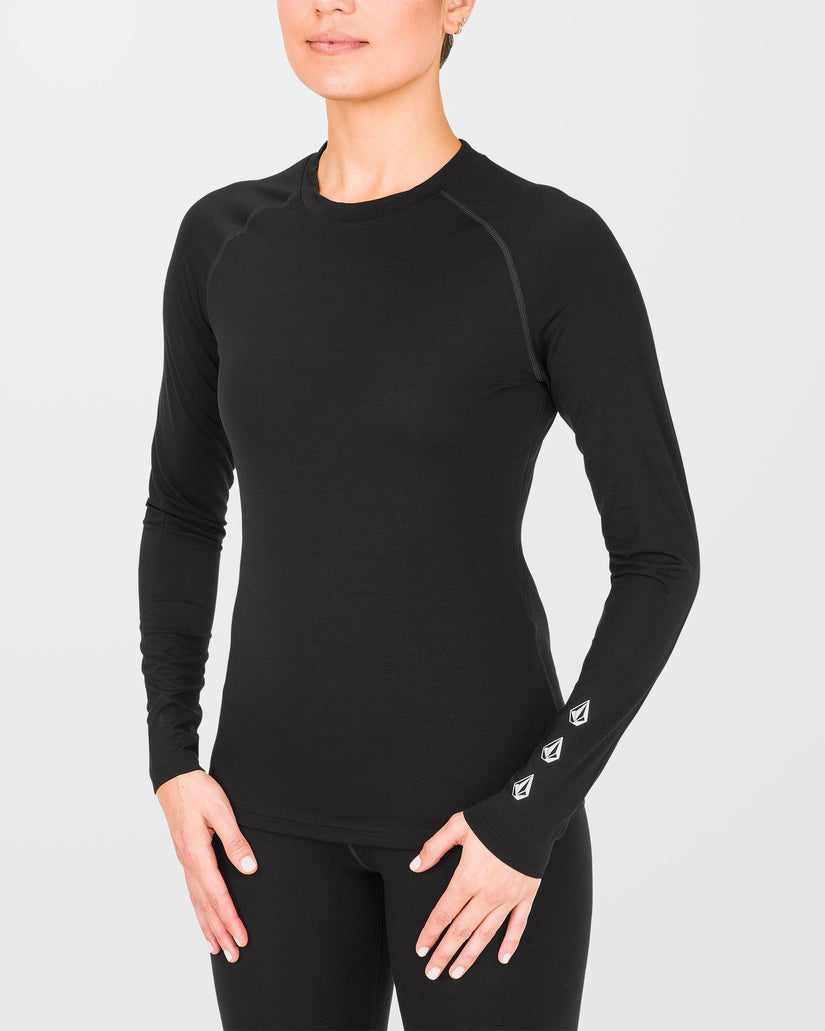 W Merino Blend Basisschicht-Shirt - Black