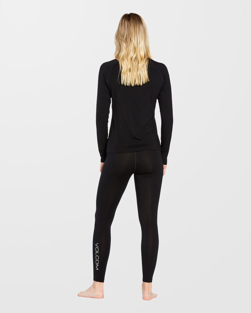 W Merino Blend Basisschicht-Leggings - Black