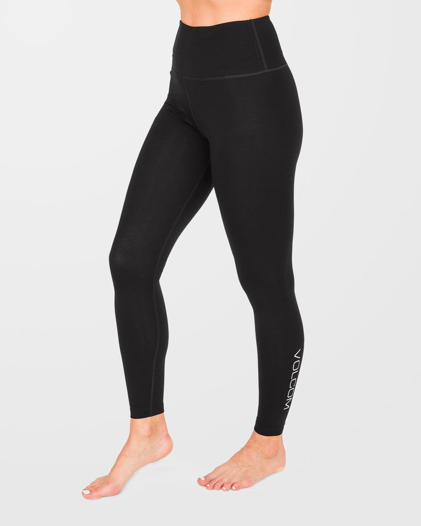 W Merino Blend Basisschicht-Leggings - Black