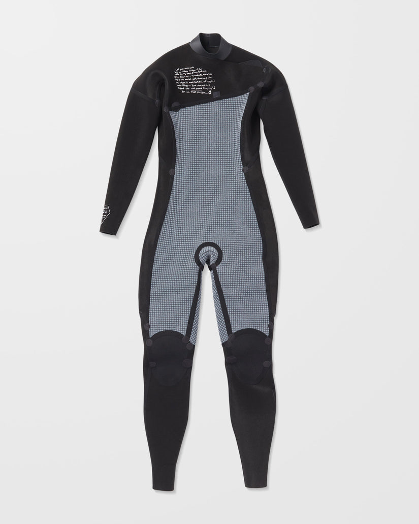 4/3Mm Chest Zip Neoprenanzug - Black