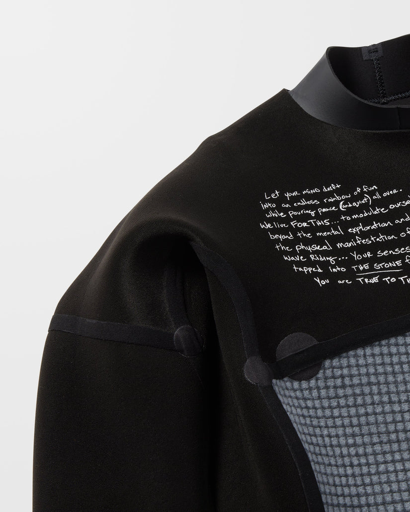 4/3Mm Chest Zip Neoprenanzug - Black