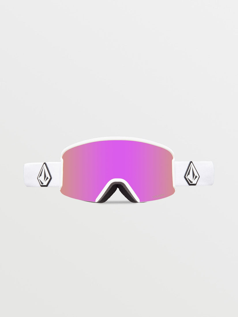 Garden Matte White Goggle (+ Bonus Lens - Yellow) - PINK CHROME (VG0123501_PICH) [B]
