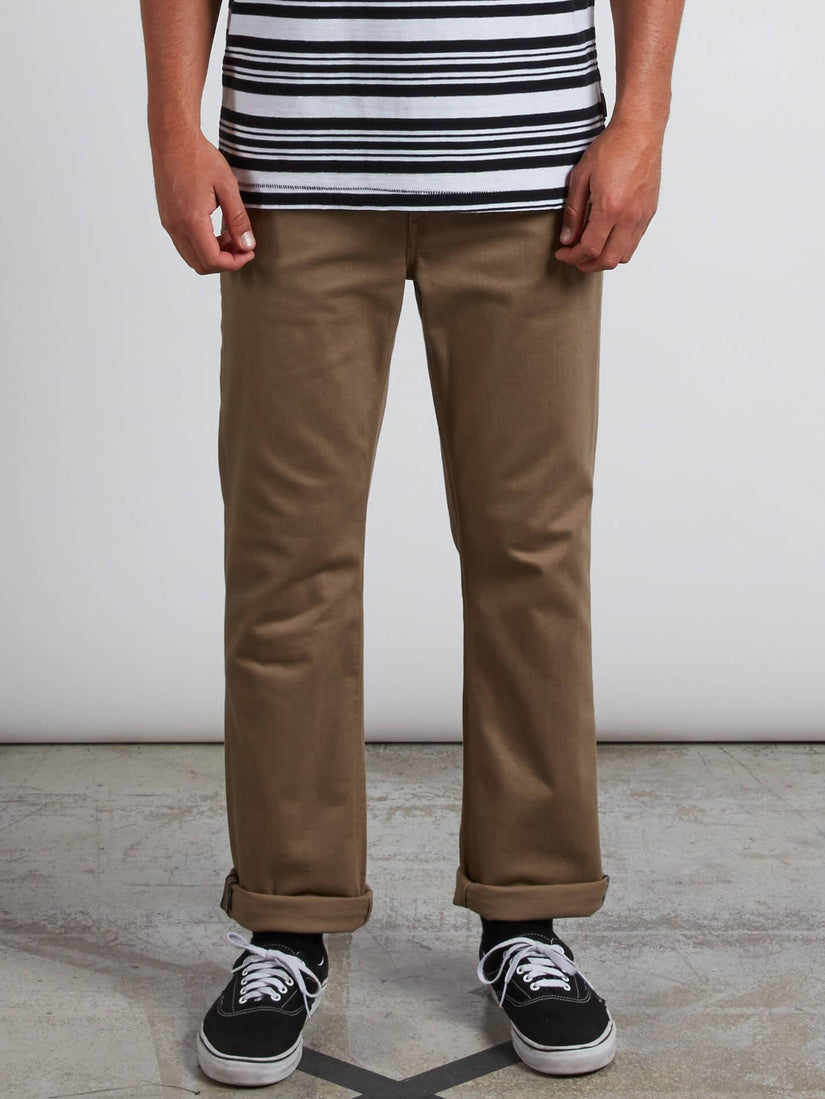 Vorta 5 Pocket Slub Slim Fit Jeans - Grain