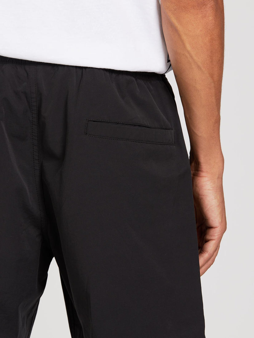 Octagon Elastic Waist Pant - Black