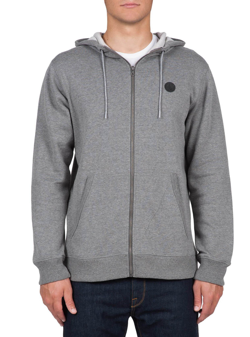 SNGL STN ZIP DARK GREY
