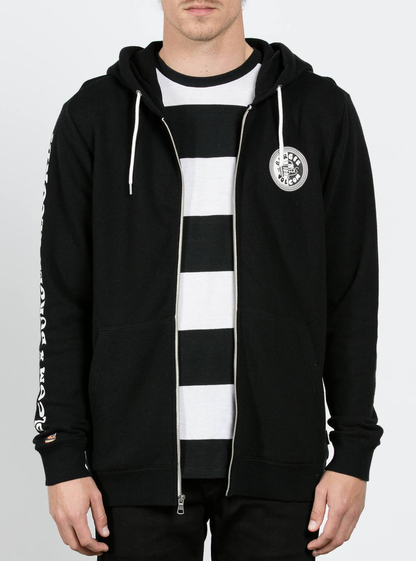 Burger X Volcom Zip Hoodie - Black