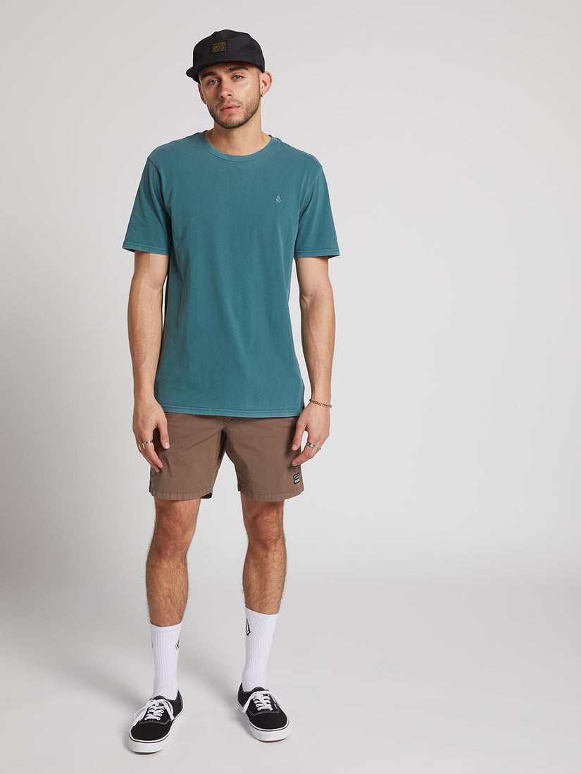 Solid Stone Emb T-shirt - Mediterranean (A5211906_MED) [1]