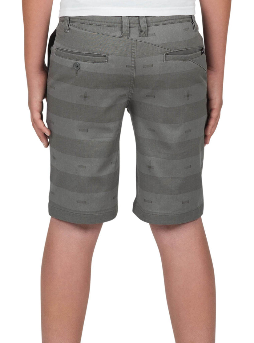 Big Boys Frickin Modern Stretch Print Shorts - Pewter (Kids)