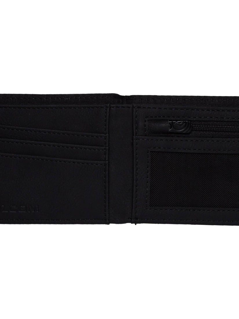 Slim Stone Pu Wallet - Black