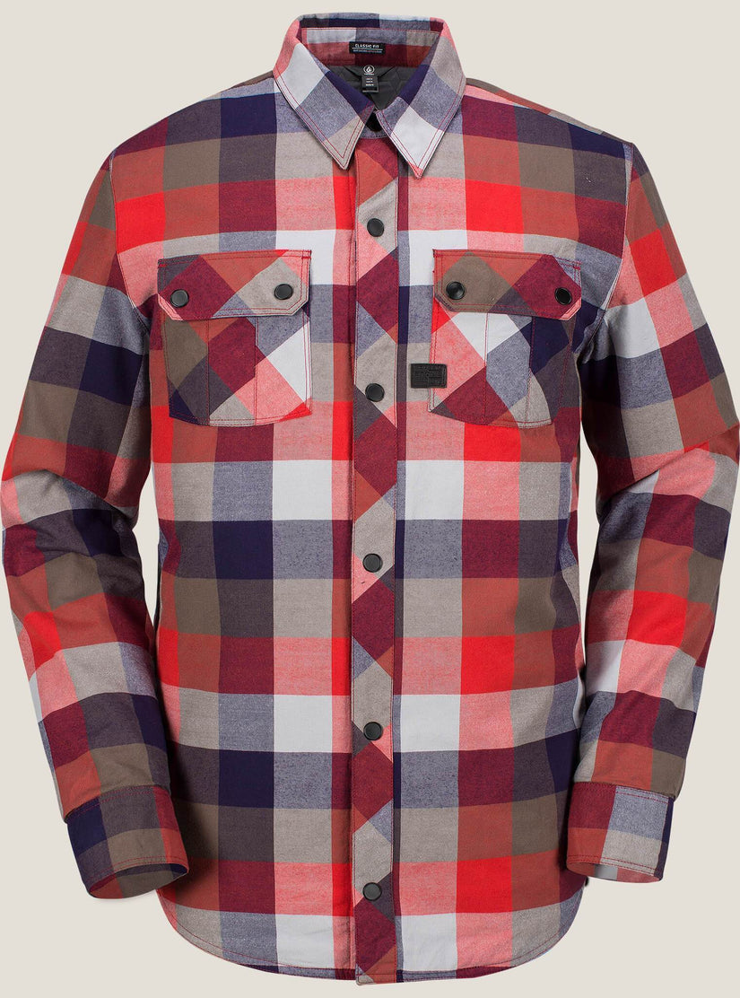 Simons Insulated Flannel - Fire Red