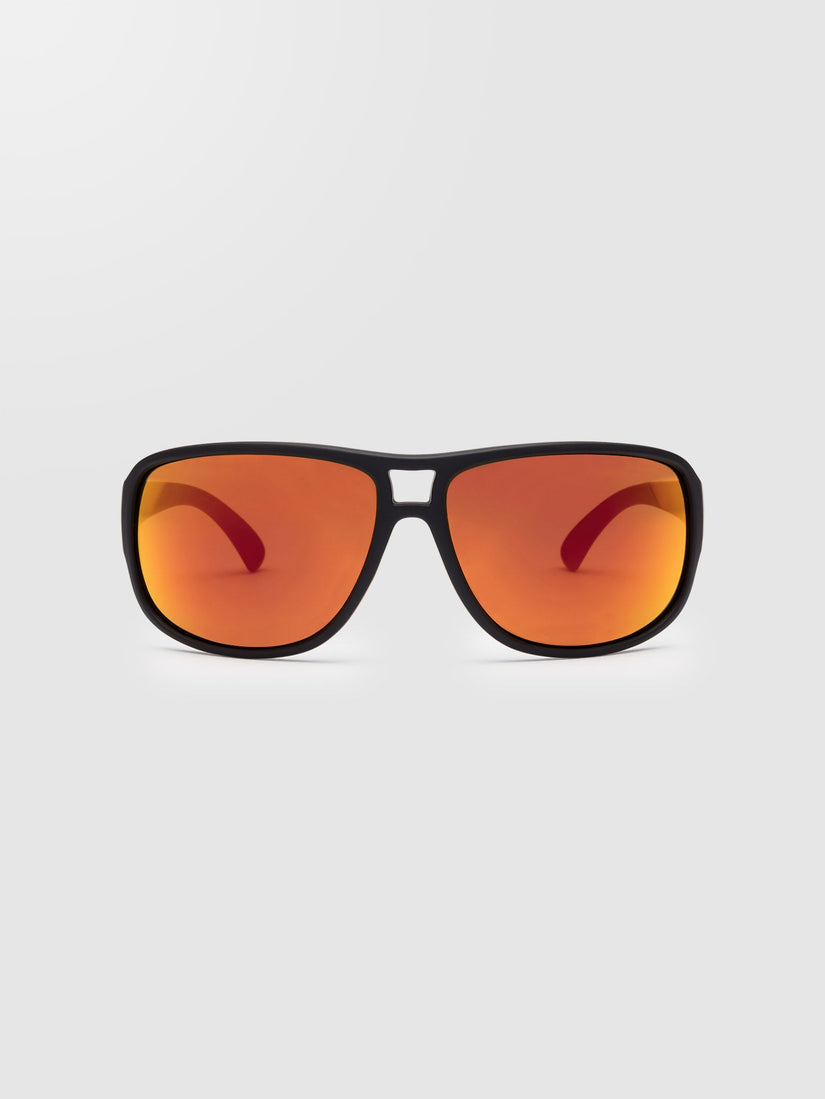 Stoke Matte Black Sunglasses (Heat Mirror Lens) - HEAT MIRROR
